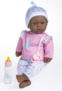 JC Toys/Berenguer - La Baby - Pink Floral - African American - Doll